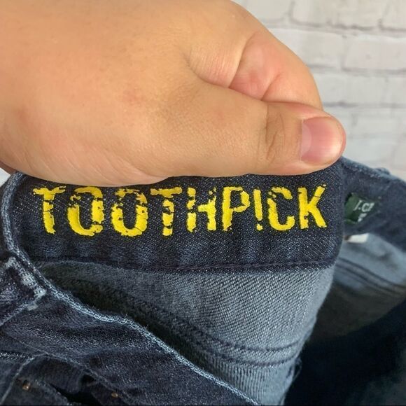 J Crew Factory Tooth Pick Dark Wash Skinny size 27 - Picture 9 of 10